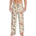 thumbnail image 2 of Lsque Autumn Forest Animals Print Men's Pajama Pants, Lounge Pant - Comfortable Home Wear,Elastic Waistband, Stylish Design-X-Large, 2 of 9