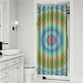 thumbnail image 2 of Boho Aesthetic Shower Curtain 36x72, Quick-Drying Polyester with Plastic Rings, Yellow Daisy Bloom for Vintage Bathroom Style, 2 of 5