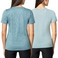 thumbnail image 2 of Mondetta Women's Top 2-Pack Active Comfort Tee Size: S, Color: Artic/Abyss Combo, 2 of 4
