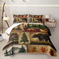 thumbnail image 2 of Erosebridal Vintage Cabin Patchwork Twin Quilt Set,Maple Bear Buck Print Twin Coverlet Set For Boys,2-Piece, 2 of 7