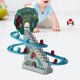 thumbnail image 1 of Little Dinosaur Climbing Stairs Toy Regalos novedosos Juguetes Montessori con luces intermitentes Music Slide Stairs Edad 3 4 5 6 Niños Niños , batería 9 dinosaurios Yotijar Juguetes para subir escaleras, 1 of 9