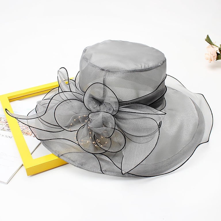 chinese dress ladies Wiywef Satin Cloth Church Hat Women Wide Brim Hat Elegant Wedding  Photography Hat Female Banquet Fancy Fascinator Formal Hat at Amazon Women's  Clothing store