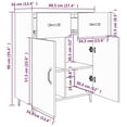 thumbnail image 4 of vidaXL Sideboard White 69.5x34x90 cm Engineered Wood, 4 of 5