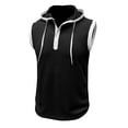 thumbnail image 4 of Afdoent Mens Casual Tank Tops Mens Gym Vest Training Sleeveless Vest Heavy Summer Sport Fitness Hooded Vest For Men Streetwear, 4 of 7