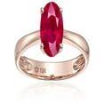 thumbnail image 2 of Limited Time Sale: 1 Carat Oval cut Red Ruby Solitaire Engagement Ring in 10k Rose Gold for Women on Sale, 2 of 2