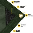 thumbnail image 3 of Core Tarps 60% Green Shade Cloth with Grommets - 20 X 40 FT Heavy Duty Mesh Tarp - Sun Shade Cloth for Garden Vegetables Plants Greenhouse Outdoors Backyard Fences Dump Trucks Patio Mesh Shade Tarp, 3 of 8