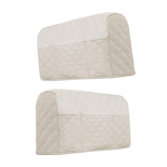 GROWTH TANK 2 Pcs Housses de Bras de Canapé Housses d'Accoudoirs Respirantes pour Canapé Ivoire Blanc