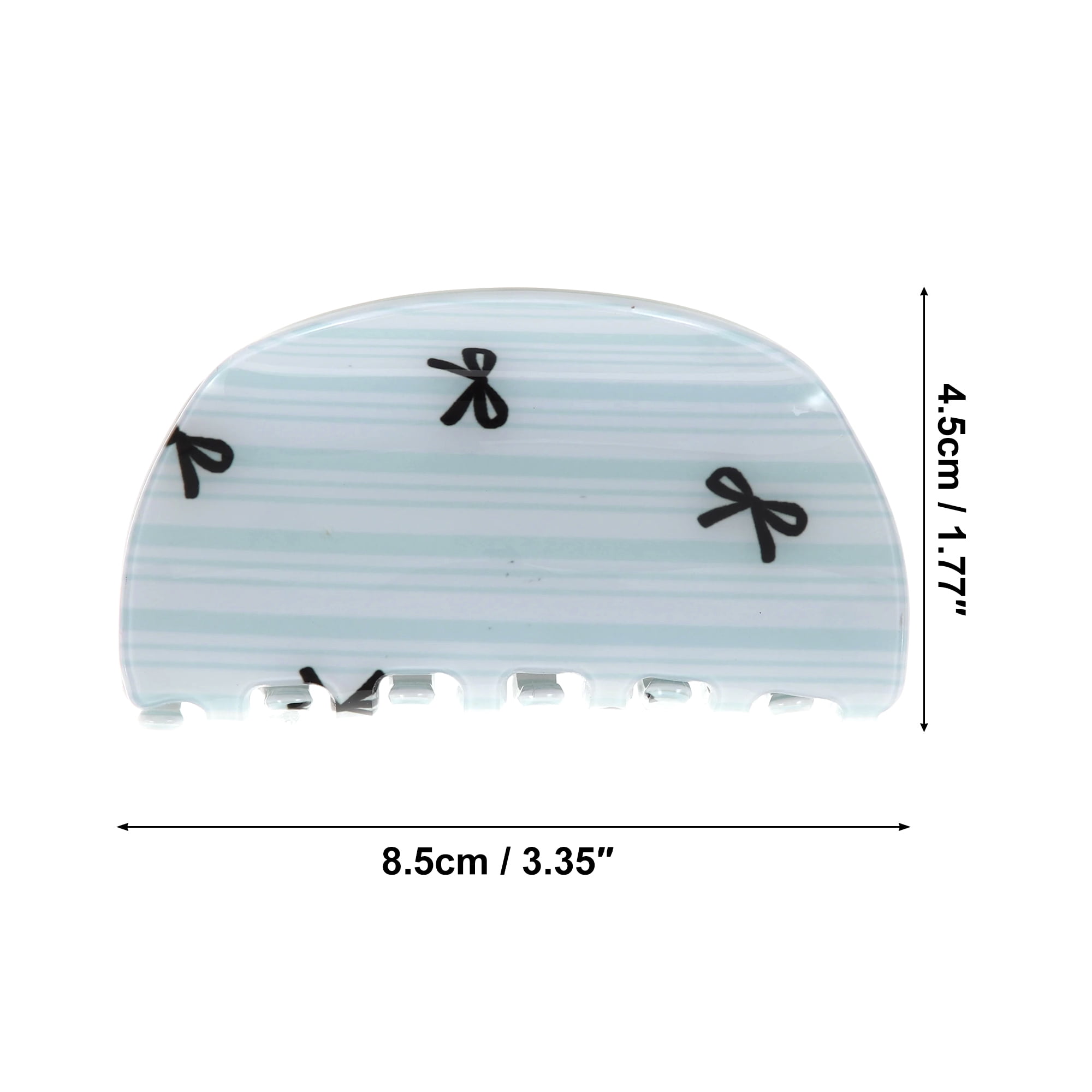 Unique Bargains Women's Stylish Hair Accessory Fashion Plaid Claw Clip Blue White