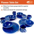 thumbnail image 2 of Gsi Outdoors Ensemble de Table de Camp pour 4 Pouces Incluant Assiettes, Bols et Tasses à Café en Émail pour Camping, Extérieur, Rv, 2 of 5