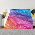 thumbnail image 3 of Throw Blanket for Couch, Rainbow Glitter Cute Super Soft Fuzzy Comfy Warm Throw Blanket, Cuteness Lightweight Cozy Plush Flannel Blanket & Throws for Sofa and Bed All Season, 3 of 5