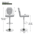 thumbnail image 5 of Magshion Extra Comfort Modern Racing Seat Bar Stools Chair Adjustable Swivel Mixed Color Set of 2 Gray/White, 5 of 10