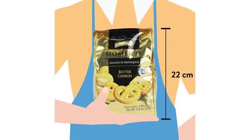 (3 pack) Colombina Moments Butter Cookies Gold 7oz