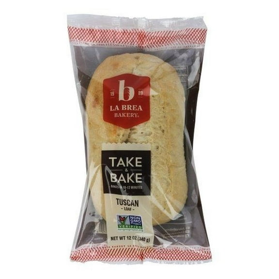 La Brea Bakery Take and Bake Tuscan Bread Loaf, 12 Ounce -- 12 per Case, Aryzta.