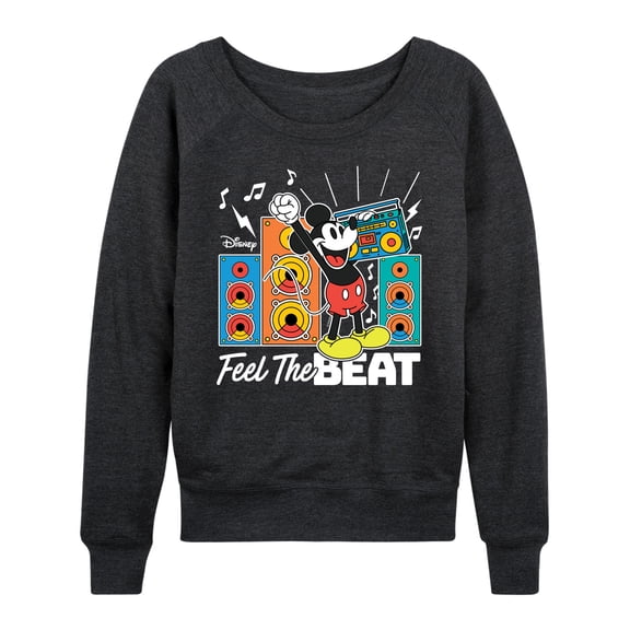 Disney - Mickey Feel The Beat - Women's Lightweight French Terry Long Sleeve Shirt