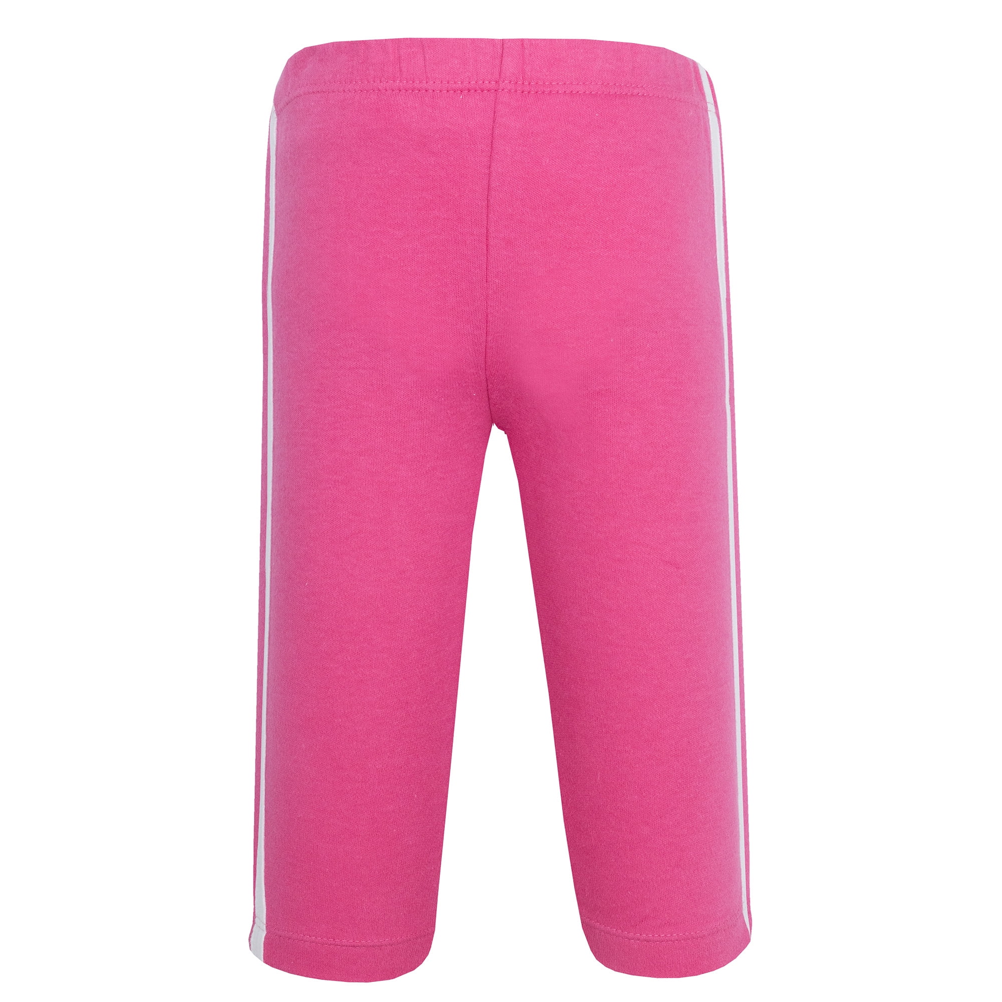 Hudson Baby Girl Cotton Pants and Leggings, Dk Pink Lt Pink, 0-3 Months