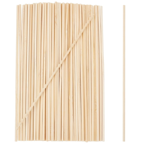 100Pcs Round Wood Sticks 5.9 inch Long Unfinished Wooden Strips 3mm Round Dowels Strips Wooden Dowel Rod Natural Wood Sticks Model