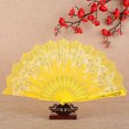 thumbnail image 3 of CSChome Bronzing Butterflies Folding Fan Bronzing Butterflies Folding Hand Fan: Elegant Tassel, Catwalks Dance Performance Props, 3 of 7