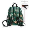 thumbnail image 5 of FORMRS School Backpack with Front Zippered Pocket 12" Student Travel Daypack, Green Christmas Gingerbread, 5 of 6