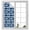 Denim Blue White, variant on Static Cling Non Adhesive Window Film, Beige White Leaves Window Privacy Film Frosted, Spring Pastoral Rustic Botanical Opaque Window Coverings for Small Windows, Home, 17.7 x 39.3 Inches