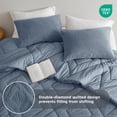 thumbnail image 4 of Regency Heights Twin/Twin XL Quilted Plush Comforter Set, 2-Piece Reversible Feather-Soft Dorm Bedding Sets, Textured Sherpa Comforter Bed Set for All Season, Blue, 4 of 13