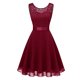 thumbnail image 1 of VISgogo Mujer Verano A-line Vestidos Color Sólido Recorte Cuello Redondo Túnica Cintura Sin Mangas Vestido VISgogo moda, 1 of 9