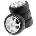thumbnail image 4 of Milaget 4x Rubber Wheel Tires Replacements for 1/8 Model Buggy DIY Accessories White, 4 of 7