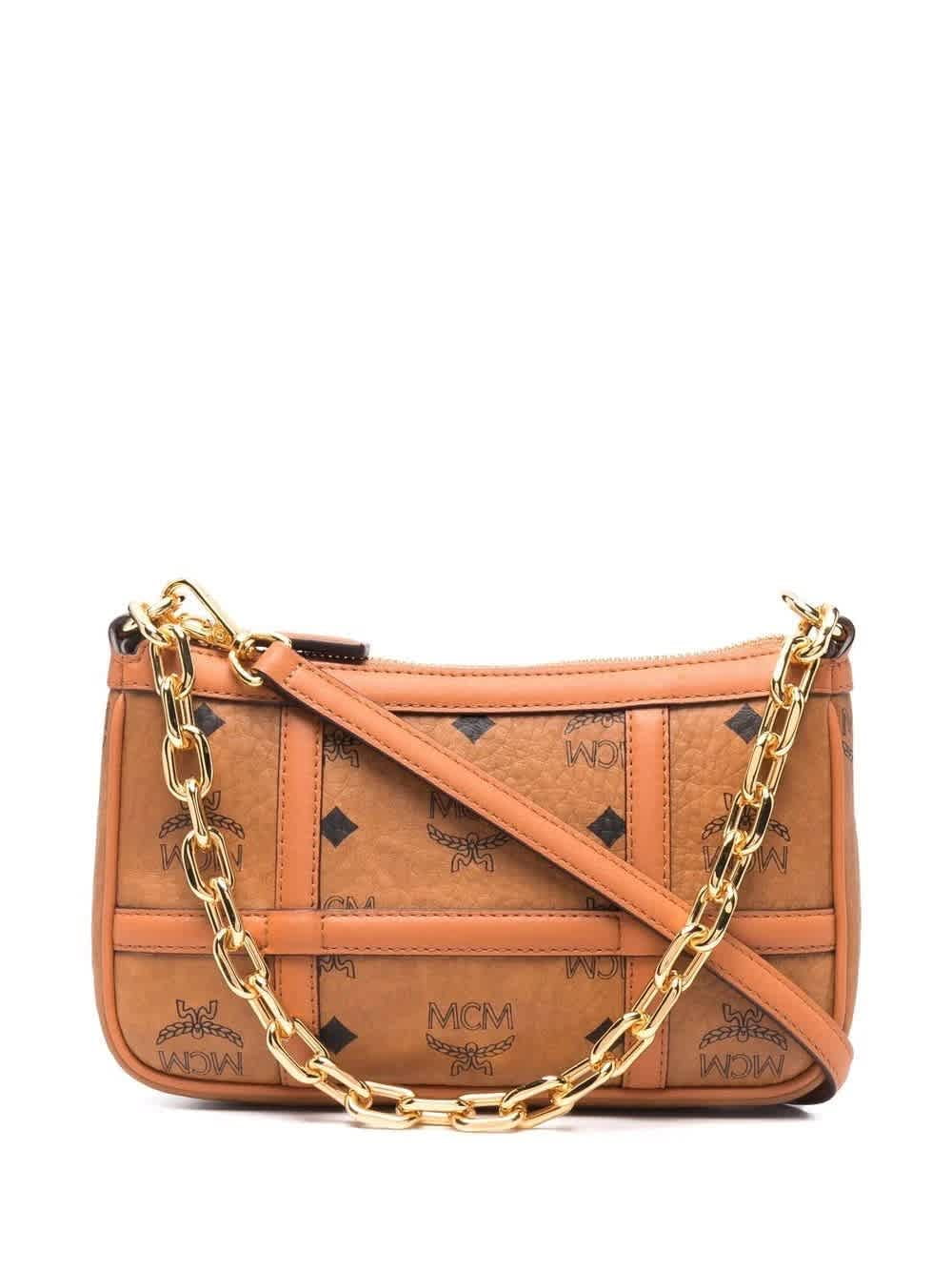 Mcm crossbody cognac hot sale