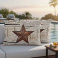 thumbnail image 4 of Texas Star Vintage Outdoor Waterproof Pillow Covers, Retro Brown Berry Wooden Decorative Rectangle Throw Pillowcase Sofa Cushion Sham for Patio/Couch/Chair, 20"x12" 2 Pack, 4 of 8