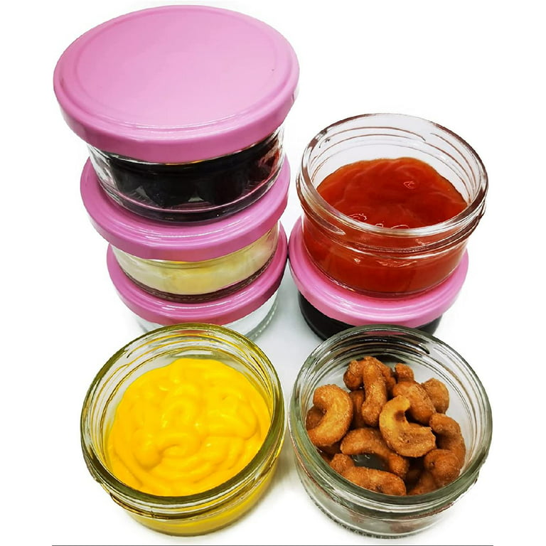 Freshmage Condiment Containers with Lids, 6 Pack 2.7 oz Reusable Leakproof  Salad Dressing Container To Go Mini Meal Prep Sauce Cups