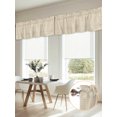 thumbnail image 6 of Beige Rustic Curtain Valances for Windows, Vintage Farmhouse Beige Solid Color Light Filtering Kitchen Curtains, Rod Pocket Window Valance Curtains for Living Room Bedroom, 42" W x 12" L, 2 Panels, 6 of 9