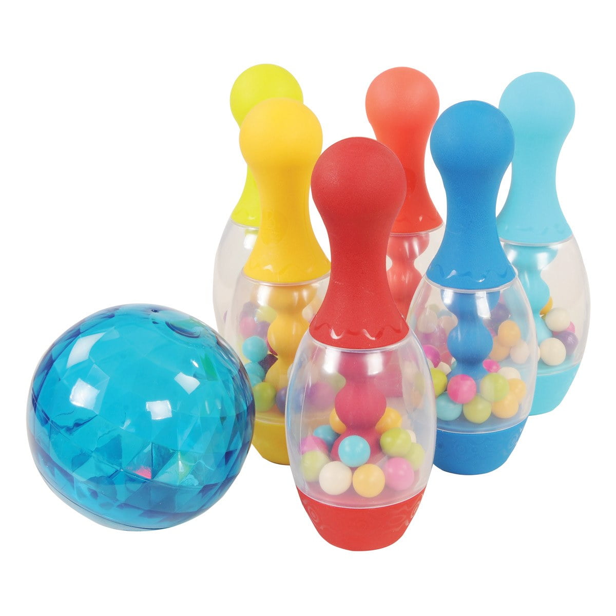 Bowling Ball VT See Through Light Up Childrens Toy Bowling Playset w/ 6 Pins 