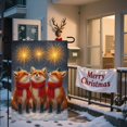 thumbnail image 3 of New Year Garden Flag 12x18 Inch Cute Fox Winter Holiday Yard Decor Double Sided Polyester Outdoor Seasonal Lawn Banner, 3 of 6
