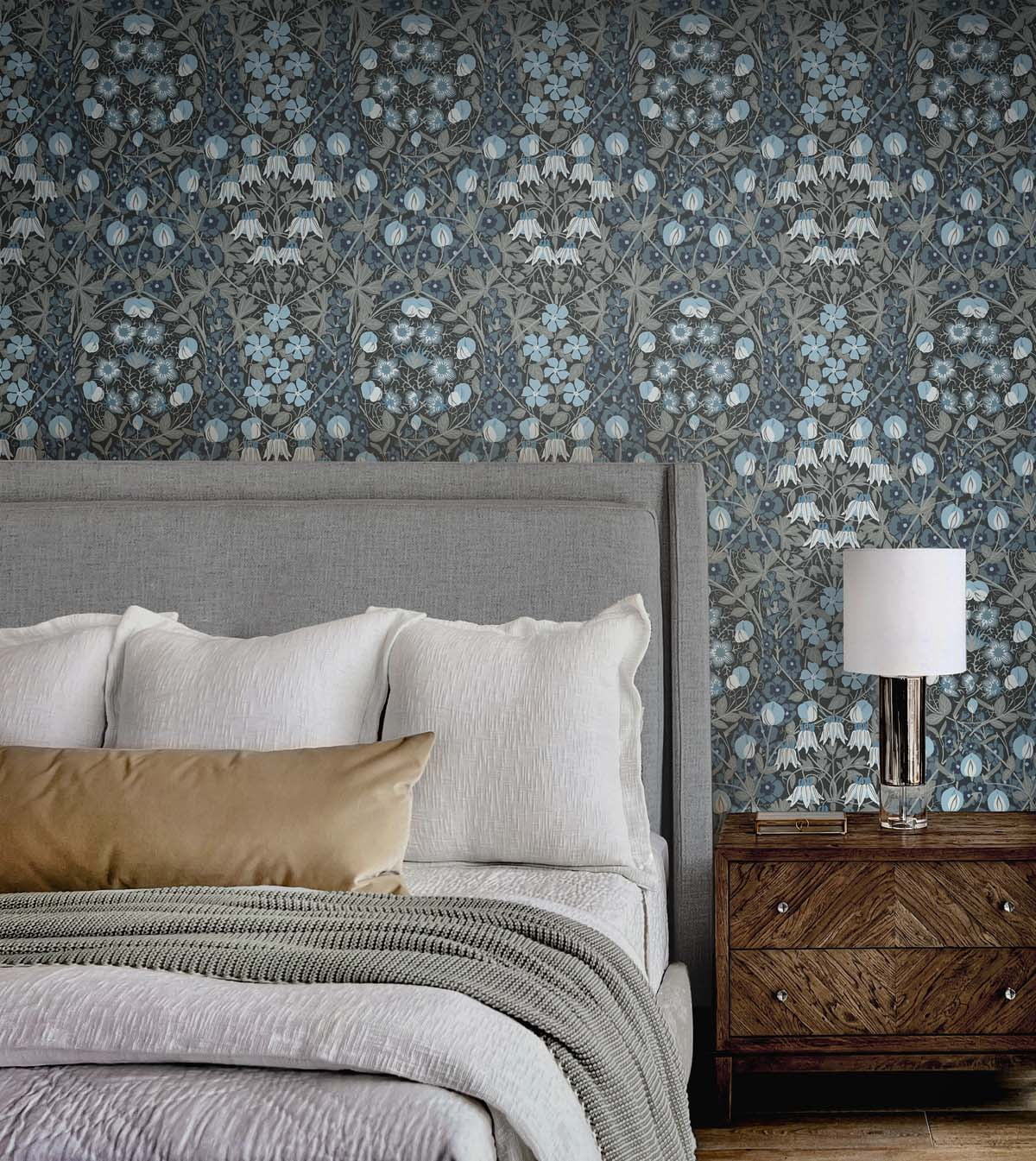NextWall Bluestone Tulip Garden Peel and Stick Wallpaper
