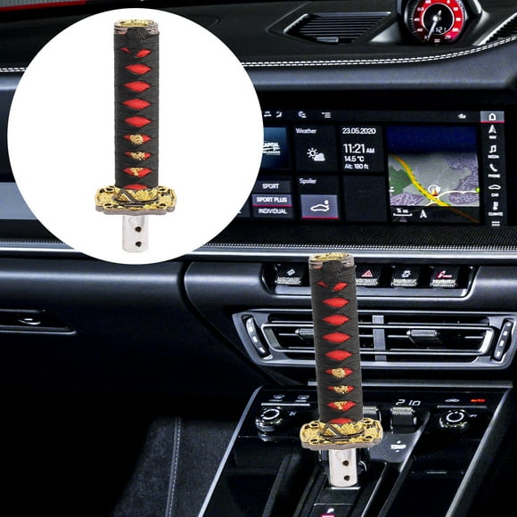 Qaailabf Personalized Knight Samurai Sword Gear Head Manual Transmission Gear Lever Modification for Car Interior - Unique Design, Easy Installation, Ergonomic Comfort, Durable Material