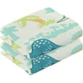 thumbnail image 2 of SKYSONIC Cartoon Dinosaur Volcano Patterned Hand Towels 2 PCS, Cotton Bath Towel for Drying Face Hands Body ,Absorbent Lightweight Towels for Bathroom Ktichen Travel Gym, 16"x28", 2 of 7