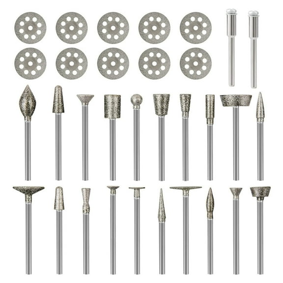 Diamond Grinding Cutting Carving Bit Set For Dremel Rotary Tool Stone Tile Glass