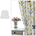 thumbnail image 2 of Yellow Flowers Bees Curtains, Rustic Farmhouse Modern Nature Plants Black Yellow Floral Bees Print Blackout Window Drapes for Livingroom Bedroom Kitchen, 84" W X 84" L, 2 of 2