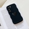 thumbnail image 4 of for Galaxy S23+ Plus Case 5G(6.6" 2023),Cute 3D Colors Love Heart Wavy Frame Full Protection for Samsung Galaxy S23+ 6.6" Soft TPU Shockproof Phone Cover for Women Girls,Black, 4 of 6