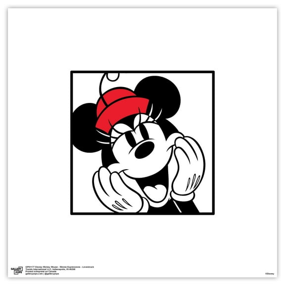 Gallery Pops Disney Mickey Mouse - Minnie Expressions - Lovestruck Wall Art, Unframed Version, 12" x 12"