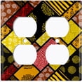 thumbnail image 5 of Metal Light Switch Plate Cover Colorful Safari African Tribal Art Tile Pattern SFR039, 5 of 15
