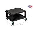 thumbnail image 2 of Luxor WT16E Tuffy Black 2 Shelf AV Cart, 2 of 4