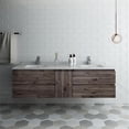 thumbnail image 3 of Fresca Formosa 70" Wall Hung Double Sink Modern Bathroom Cabinet, 3 of 9