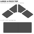 thumbnail image 4 of VIVO Dark Walnut 71x71 inch Curved Corner Table Top for Sit to Stand Desk Frames, 4 of 8