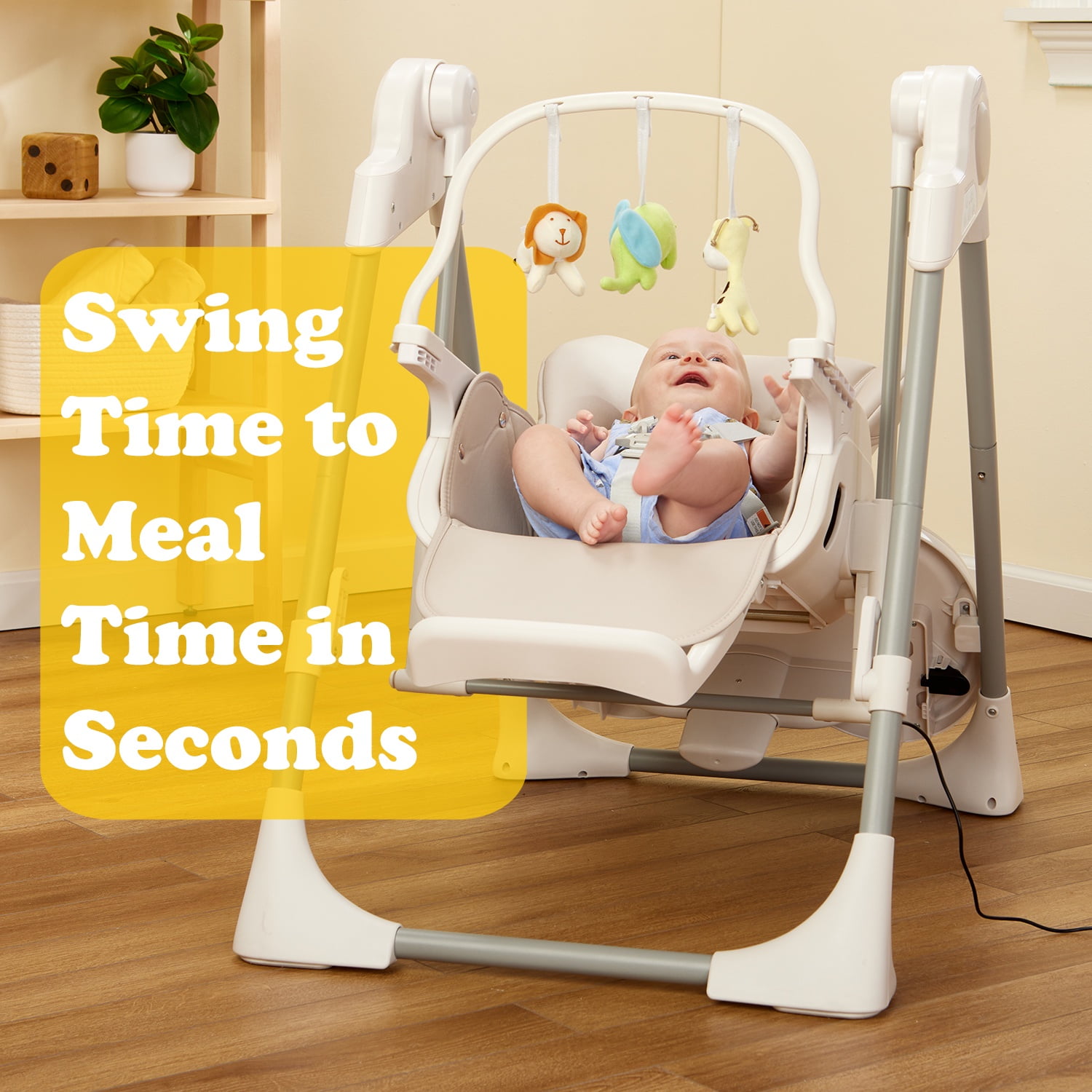 SnuggleBug 2-in-1 Infant Swing and High Chair