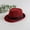Red, variant on AAOMASSR Trilby Classic Mens Women Straw Fedora Hat Wide Brim Panama Hat Summer Dress Hat