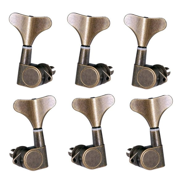 Clavijas de Afinación de Bajo Hugo 6 Piezas Aleación de Zinc de Resistencia