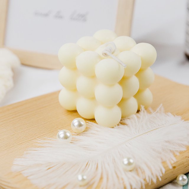 Pompotops Geometric Square Shape Handmade Candle Light Aroma Soy Wax Candle Diy Clearance