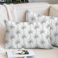 thumbnail image 2 of Grey Blue Palm Tree Throw Pillow Cover 12 x 20 Inch Decorative Pillow Cover Summer Tropical Botanical Leaves Lumbar Pillowcase Seasonal Rectangle Cushion Case for Couch Sofa Bed Living Room, 2 of 9