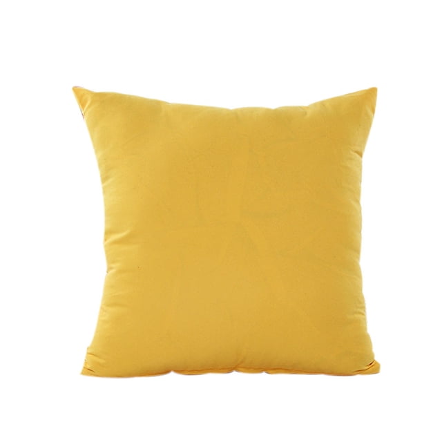Riforla Housse de Coussin Déco Maison Taie d'Oreiller Coton Lin Housse de Coussin Rayé YE Taie d'Oreiller Jaune