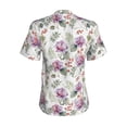 thumbnail image 3 of Uemuo Orchids Flowers Printed Women's Classic V-Neck T-Shirt - Soft, Breathable, Moisture-Wicking, Perfect for Casual, Office, Travel, and Everyday Wear-3X-Large, 3 of 5